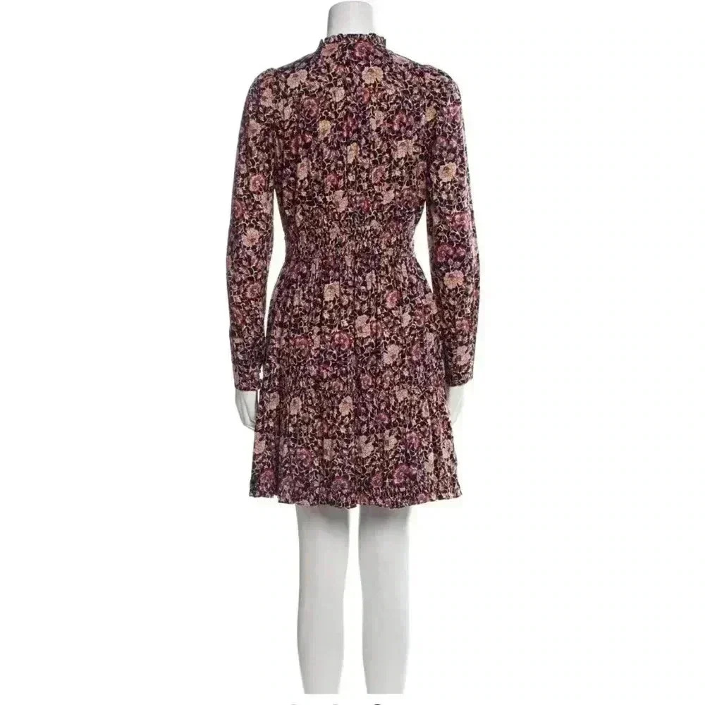 NWOT Ulla Johnson Navy Blue Liv Knee Length Dress in Midnight Floral Size 2 - Picture 14 of 16